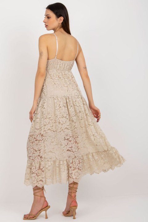 Sukienka Model TW-SK-BI-8247.62P Beige - Och Bella - XL Sukienka Model TW-SK-BI-8247.62P Beige - Och Bella - XL
