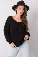 Sweter Damski Model TW-SW-BI-19710.11 Black - Och Bella - uniwersalny Sweter Damski Model TW-SW-BI-19710.11 Black - Och Bella - uniwersalny