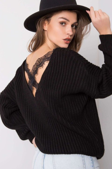 Sweter Damski Model TW-SW-BI-19710.11 Black - Och Bella - uniwersalny Sweter Damski Model TW-SW-BI-19710.11 Black - Och Bella - uniwersalny