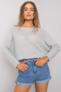 Sweter Damski Model TW-SW-BI-2269.25X Grey - Och Bella - uniwersalny Sweter Damski Model TW-SW-BI-2269.25X Grey - Och Bella - uniwersalny