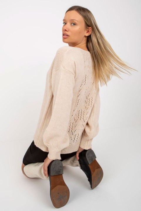 Sweter Damski Model TW-SW-BI-3017.54 Beige - Och Bella - uniwersalny