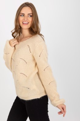 Sweter Damski Model TW-SW-BI-9030.08 Beige - Och Bella - uniwersalny