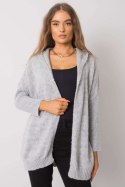 Sweter Kardigan Model TW-SW-BI-6911.15 Grey - Och Bella - uniwersalny Sweter Kardigan Model TW-SW-BI-6911.15 Grey - Och Bella - uniwersalny
