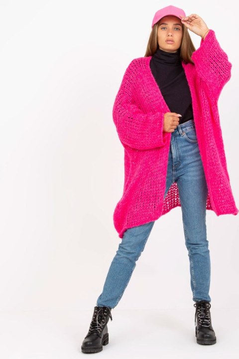 Sweter Kardigan Model TW-SW-BI-M2202.29X Fluo Pink - Och Bella - uniwersalny