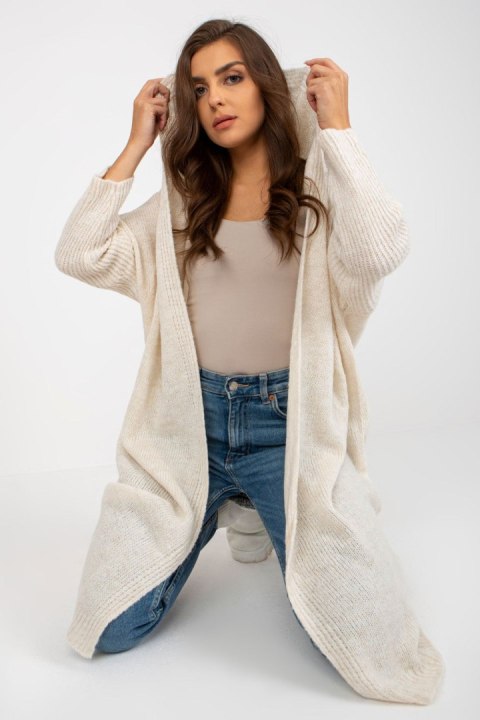 Sweter Kardigan Model TW-SW-BI-M56.35 Ecru - Och Bella - uniwersalny