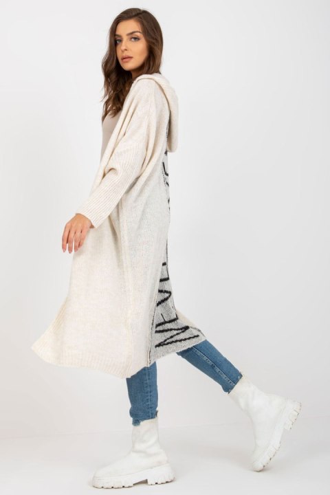 Sweter Kardigan Model TW-SW-BI-M56.35 Ecru - Och Bella - uniwersalny Sweter Kardigan Model TW-SW-BI-M56.35 Ecru - Och Bella - uniwersalny