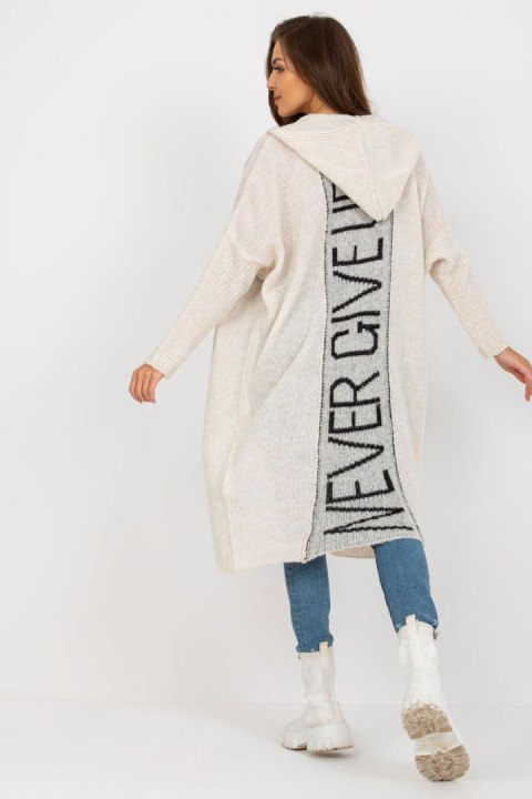 Sweter Kardigan Model TW-SW-BI-M56.35 Ecru - Och Bella - uniwersalny Sweter Kardigan Model TW-SW-BI-M56.35 Ecru - Och Bella - uniwersalny