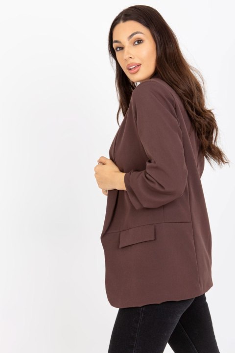 Żakiet Model TW-ZT-BI-22520.14 Dark Brown - Och Bella - L Żakiet Model TW-ZT-BI-22520.14 Dark Brown - Och Bella - L
