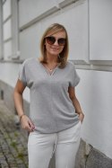 Bluzka Model M386/2 Lurex/Grey - La Aurora - 40 Bluzka Model M386/2 Lurex/Grey - La Aurora - 40