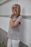 Bluzka Model M386/2 Lurex/Grey - La Aurora - 40 Bluzka Model M386/2 Lurex/Grey - La Aurora - 40