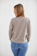 Bluzka Model M393/5 Beige/Ecru - La Aurora - 46 Bluzka Model M393/5 Beige/Ecru - La Aurora - 46