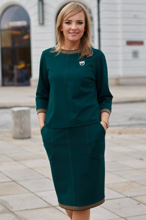 Spódnica Komplet Model M340/4 Green - La Aurora - 38