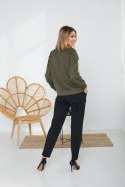 Spodnie Komplet Model M337/2 Khaki/Black - La Aurora - 38 Spodnie Komplet Model M337/2 Khaki/Black - La Aurora - 38