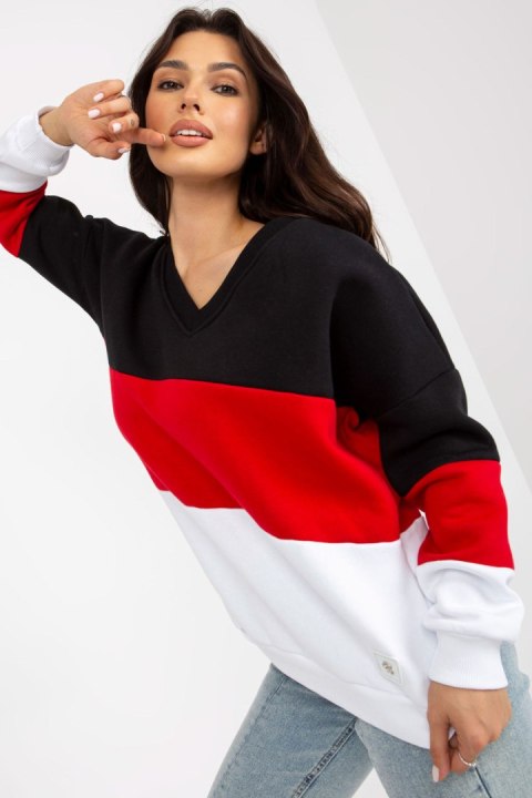 Bluza Damska Model RV-BL-8377.89 Black/Red - Relevance - uniwersalny Bluza Damska Model RV-BL-8377.89 Black/Red - Relevance - uniwersalny