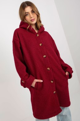 Płaszcz Damski Model RV-PL-8449.98P Bordo - Relevance - S/M