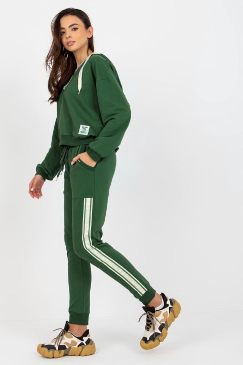 Spodnie Komplet Model RV-KMPL-8297.52P Dark Green - Relevance - S/M Spodnie Komplet Model RV-KMPL-8297.52P Dark Green - Relevance - S/M