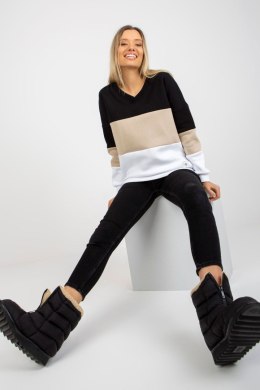 Bluza Damska Model RV-BL-8377.89 Black/Beige - Relevance - uniwersalny