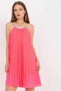 Sukienka Model DHJ-SK-0010.35 Fluo Pink - Italy Moda - uniwersalny