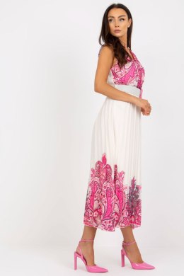 Sukienka Model DHJ-SK-13128.61 White/Pink - Italy Moda - uniwersalny