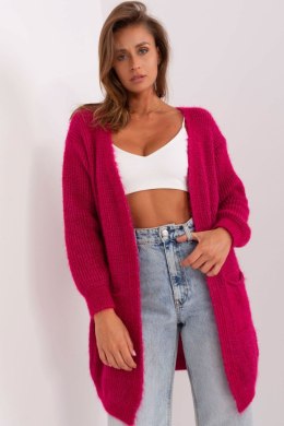 Sweter Kardigan Model DHJ-SW-1009.09P Fuksja - Italy Moda - uniwersalny