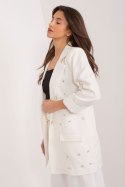 Marynarka Model DHJ-MA-18251.42 Ecru - Italy Moda - uniwersalny Marynarka Model DHJ-MA-18251.42 Ecru - Italy Moda - uniwersalny