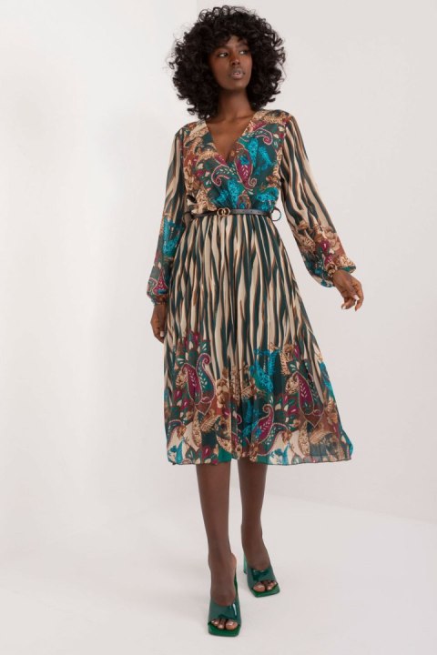 Sukienka Model DHJ-SK-10536N-6.47 Dark Green - Italy Moda - uniwersalny Sukienka Model DHJ-SK-10536N-6.47 Dark Green - Italy Moda - uniwersalny