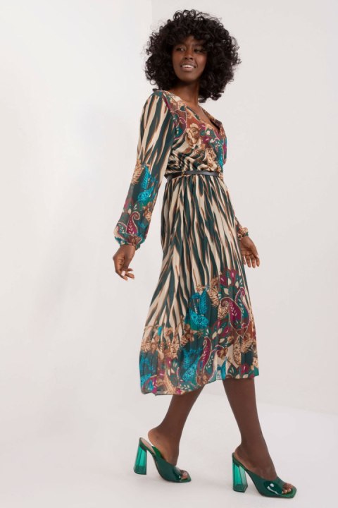 Sukienka Model DHJ-SK-10536N-6.47 Dark Green - Italy Moda - uniwersalny Sukienka Model DHJ-SK-10536N-6.47 Dark Green - Italy Moda - uniwersalny