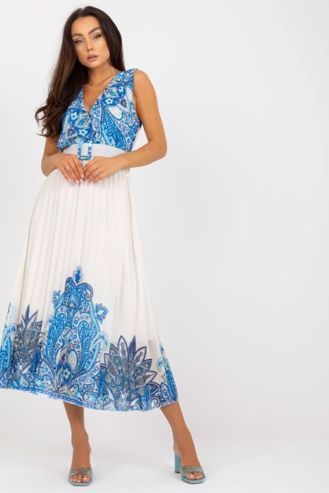 Sukienka Model DHJ-SK-13128.61 White/Blue - Italy Moda - uniwersalny