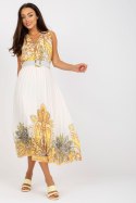 Sukienka Model DHJ-SK-13128.61 White/Yellow - Italy Moda - uniwersalny