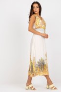 Sukienka Model DHJ-SK-13128.61 White/Yellow - Italy Moda - uniwersalny