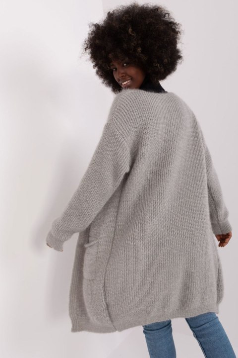 Sweter Kardigan Model DHJ-SW-1009.09P Grey - Italy Moda - uniwersalny Sweter Kardigan Model DHJ-SW-1009.09P Grey - Italy Moda - uniwersalny