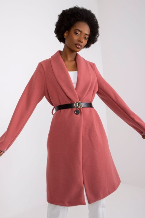 Płaszcz Damski Model DHJ-PL-2861.91 Dark Pink - Italy Moda - uniwersalny