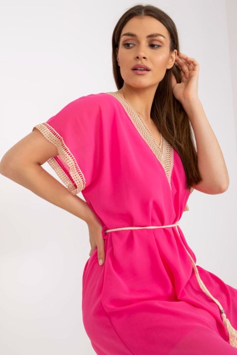 Sukienka Model DHJ-SK-1508.12 Dark Pink - Italy Moda - uniwersalny Sukienka Model DHJ-SK-1508.12 Dark Pink - Italy Moda - uniwersalny