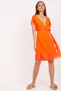 Sukienka Model DHJ-SK-1508.12 Fluo Orange - Italy Moda - uniwersalny Sukienka Model DHJ-SK-1508.12 Fluo Orange - Italy Moda - uniwersalny
