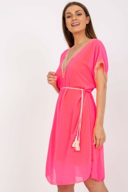 Sukienka Model DHJ-SK-1508.12 Fluo Pink - Italy Moda - uniwersalny