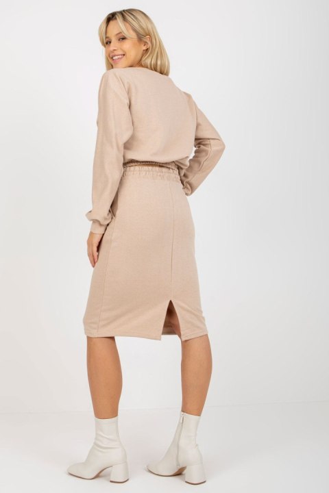 Spódnica Komplet Model EM-KMPL-644.18P Beige - Ex Moda - uniwersalny Spódnica Komplet Model EM-KMPL-644.18P Beige - Ex Moda - uniwersalny
