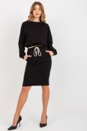 Spódnica Komplet Model EM-KMPL-644.18P Black - Ex Moda - uniwersalny Spódnica Komplet Model EM-KMPL-644.18P Black - Ex Moda - uniwersalny