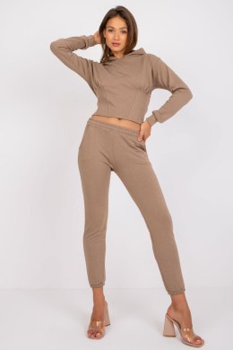 Spodnie Komplet Model EM-KMPL-378.04 Dark Beige - Ex Moda - M