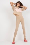 Spodnie Komplet Model EM-KMPL-735.10 Beige - Ex Moda - uniwersalny Spodnie Komplet Model EM-KMPL-735.10 Beige - Ex Moda - uniwersalny