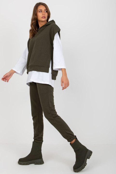 Spodnie Komplet Model EM-KMPL-764.64 Khaki - Ex Moda - uniwersalny Spodnie Komplet Model EM-KMPL-764.64 Khaki - Ex Moda - uniwersalny