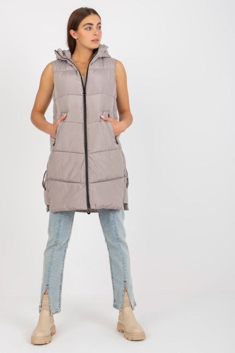 Kamizelka Model NM-KZ-P22-6608.98P Dark Beige - NM - XL Kamizelka Model NM-KZ-P22-6608.98P Dark Beige - NM - XL