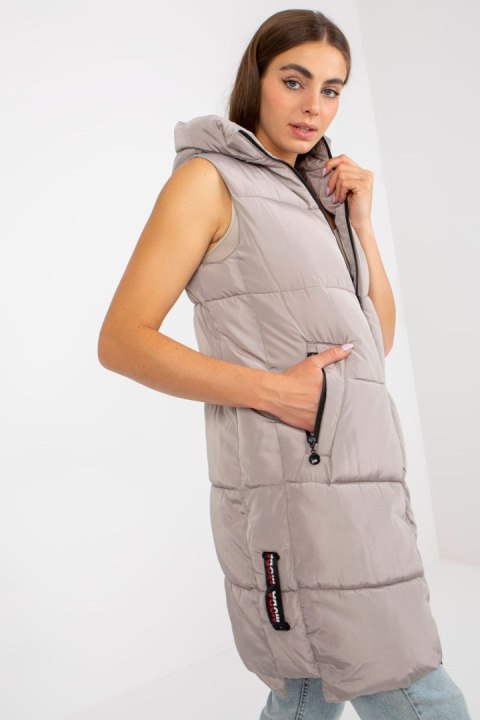 Kamizelka Model NM-KZ-P22-6608.98P Dark Beige - NM - XL Kamizelka Model NM-KZ-P22-6608.98P Dark Beige - NM - XL