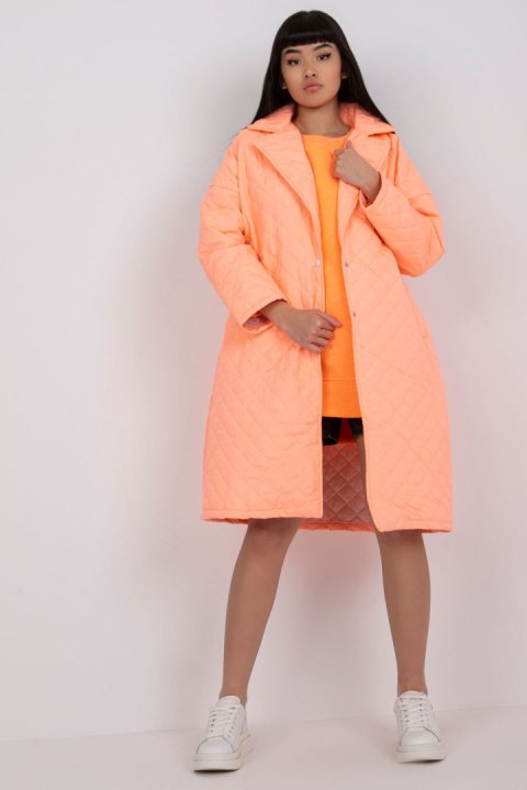 Płaszcz Damski Model EM-PL-655.91 Brzoskwinia - Ex Moda - S Płaszcz Damski Model EM-PL-655.91 Brzoskwinia - Ex Moda - S