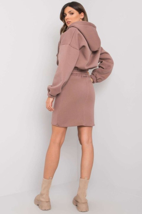 Spódnica Komplet Model EM-KMPL-705.25 Brown - Ex Moda - uniwersalny Spódnica Komplet Model EM-KMPL-705.25 Brown - Ex Moda - uniwersalny