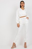 Spodnie Komplet Model EM-KMPL-747.06P Ecru - Ex Moda - uniwersalny Spodnie Komplet Model EM-KMPL-747.06P Ecru - Ex Moda - uniwersalny