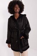 Płaszcz Damski Model LK-KR-509459.96P Black - Lakerta - S/M Płaszcz Damski Model LK-KR-509459.96P Black - Lakerta - S/M