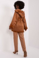 Płaszcz Damski Model LK-KR-509459.96P Light Brown - Lakerta - S/M Płaszcz Damski Model LK-KR-509459.96P Light Brown - Lakerta - S/M