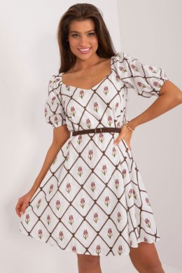 Sukienka Model LK-SK-509406.31 White/Brown - Lakerta - L/XL