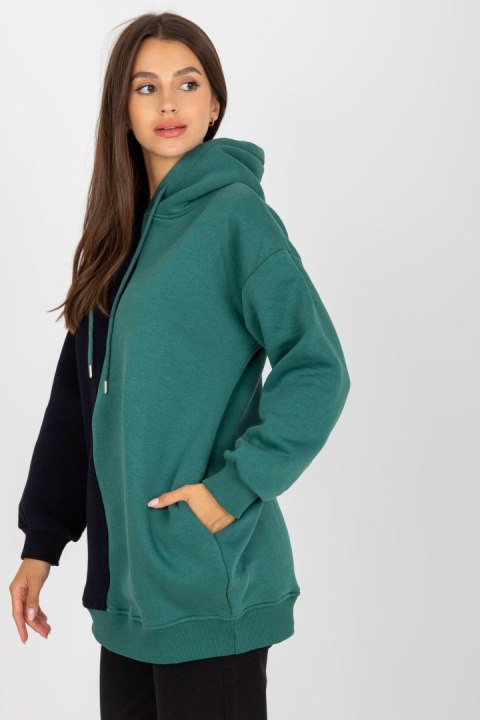 Bluza Damska Model RV-BL-8233.32X Black/Green - Rue Paris - S/M Bluza Damska Model RV-BL-8233.32X Black/Green - Rue Paris - S/M