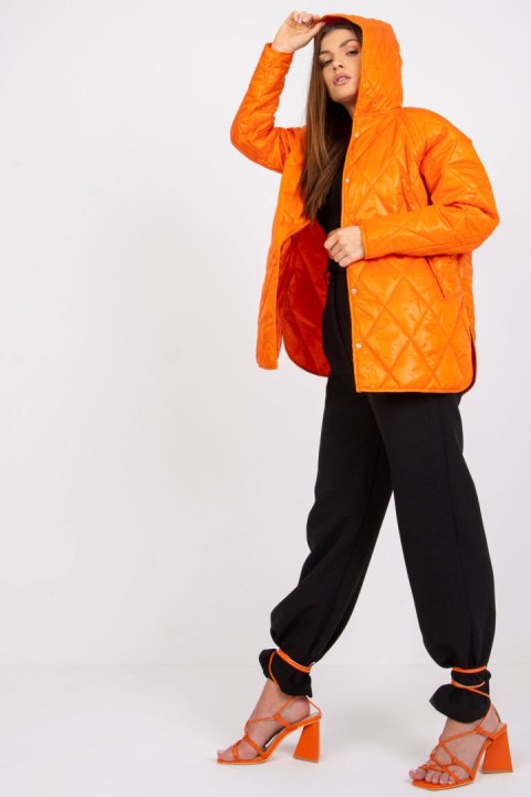 Kurtka Damska Model RV-KR-004.95P Orange - Rue Paris - L Kurtka Damska Model RV-KR-004.95P Orange - Rue Paris - L